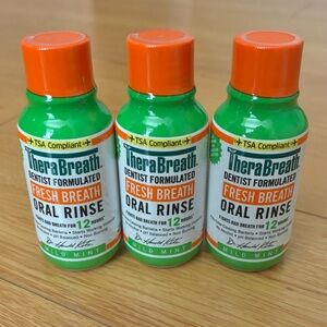 TheraBreath Fresh Breath Oral Rinse Travel Size Set of 3